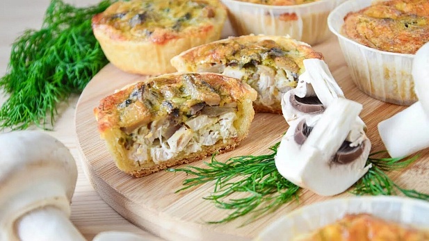 Мини-Киш Куриный с грибами