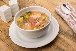 Уха с семгой